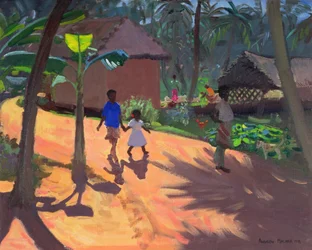 Straße zum Kovalum-Strand, Kerala, 1996